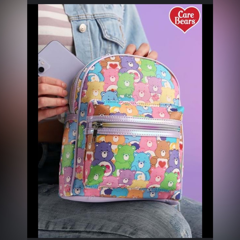 All Over Classic Care Bears Classic Print Mini Backpack- NWOT